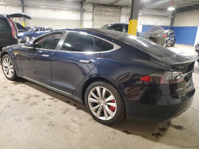 5YJSA1H18EFP51462 - 2014 TESLA MODEL S BLUE photo 2