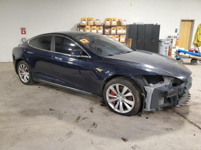 5YJSA1H18EFP51462 - 2014 TESLA MODEL S BLUE photo 4