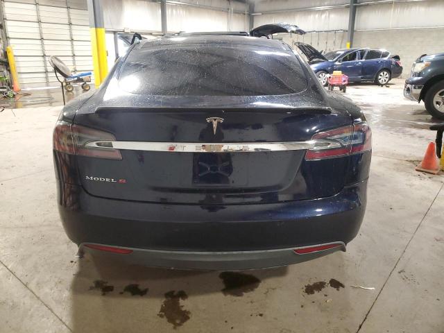 5YJSA1H18EFP51462 - 2014 TESLA MODEL S BLUE photo 6