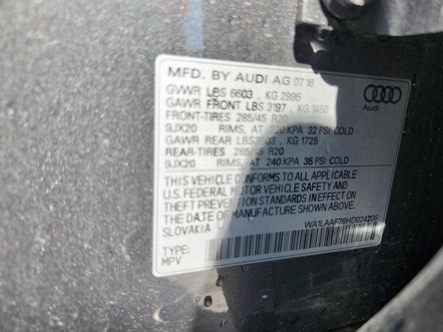 WA1LAAF76HD024208 - 2017 AUDI Q7 PREMIUM PLUS Grau Foto 14