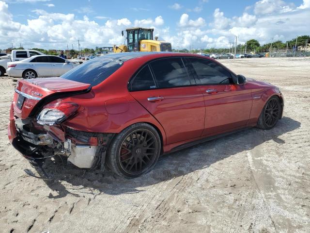 W1KWF8HB9MR621919 - 2021 MERCEDES-BENZ C 63 AMG-S BURGUNDY photo 3