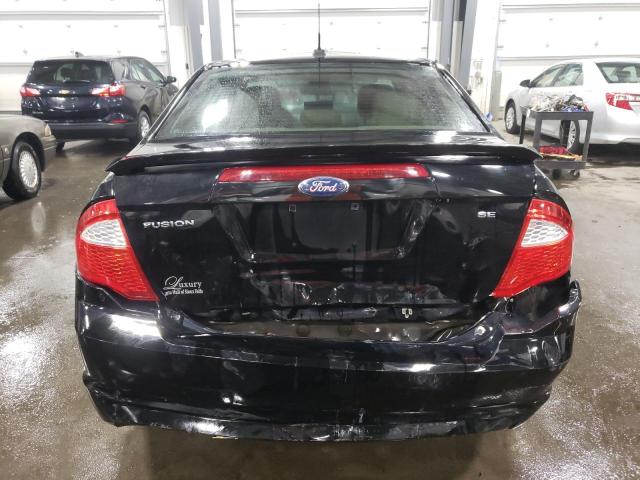 3FAHP0HA0CR190436 - 2012 FORD FUSION SE BLACK photo 6