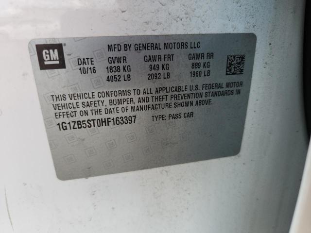 1G1ZB5ST0HF163397 - 2017 CHEVROLET MALIBU LS 白色 照片 12