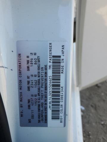 JM1BL1L32C1526625 - 2012 MAZDA SPEED 3 WHITE photo 13