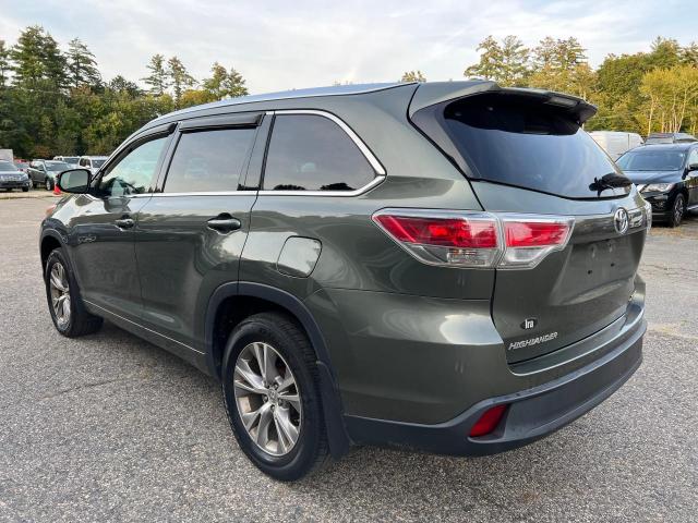 5TDJKRFH8ES052478 - 2014 TOYOTA HIGHLANDER XLE GREEN photo 3