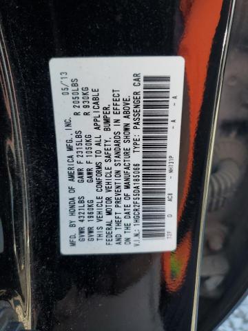 1HGCR2F55DA185066 - 2013 HONDA ACCORD SPORT შავი ფოტო 12