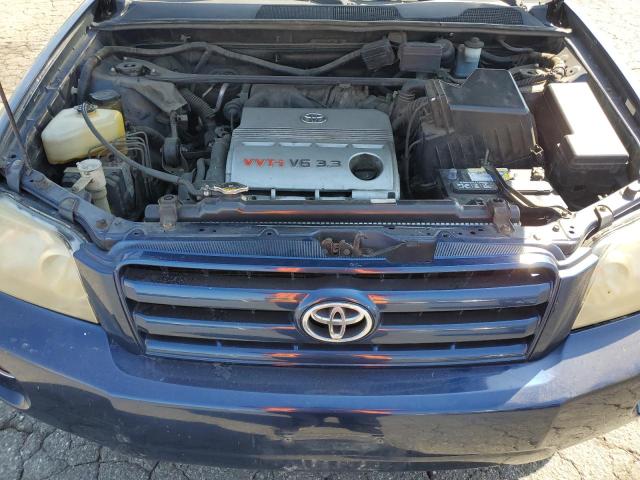 JTEDP21A840021390 - 2004 TOYOTA HIGHLANDER BASE BLUE photo 12