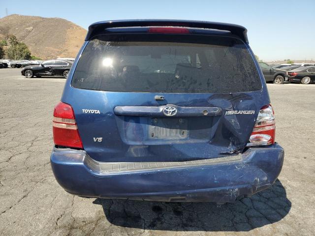 JTEDP21A840021390 - 2004 TOYOTA HIGHLANDER BASE BLUE photo 6
