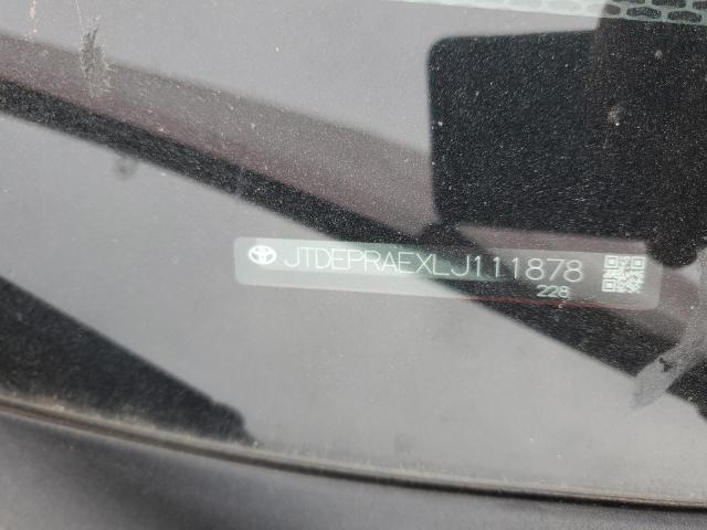 JTDEPRAEXLJ111878 - 2020 TOYOTA COROLLA LE RED photo 12