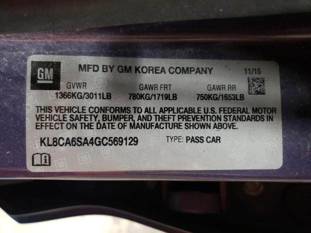 KL8CA6SA4GC569129 - 2016 CHEVROLET SPARK LS PURPLE photo 12