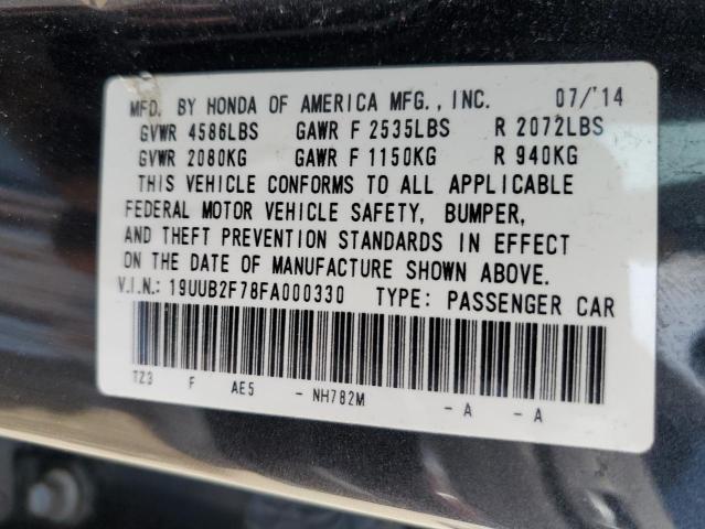 19UUB2F78FA000330 - 2015 ACURA TLX ADVANCE BLACK photo 12