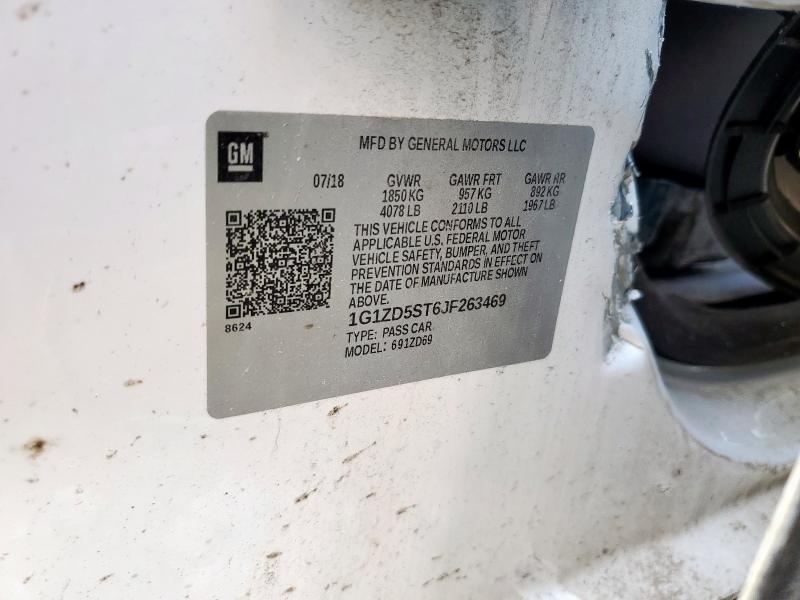 1G1ZD5ST6JF263469 - 2018 CHEVROLET MALIBU LT WHITE photo 13