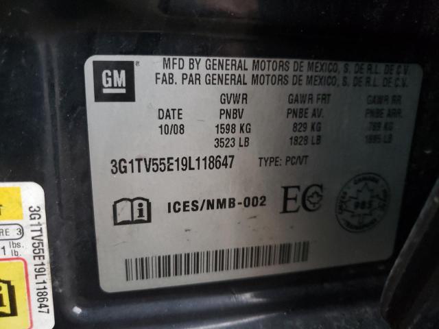 3G1TV55E19L118647 - 2009 CHEVROLET AVEO LS 黑色 照片 13