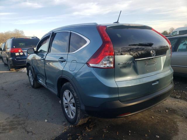 2HKRM4H75DH689269 - 2013 HONDA CR-V EXL BLUE photo 2