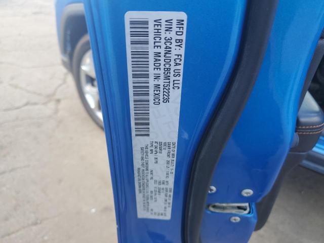 3C4NJDCB5MT522235 - 2021 JEEP COMPASS LIMITED Կապույտ լուսանկար 12