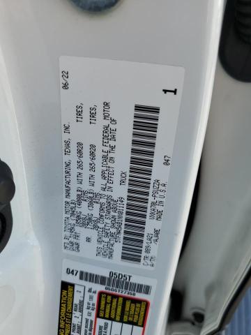 5TFNA5AB1NX011149 - 2022 TOYOTA TUNDRA CREWMAX PLATINUM 白色 照片 12