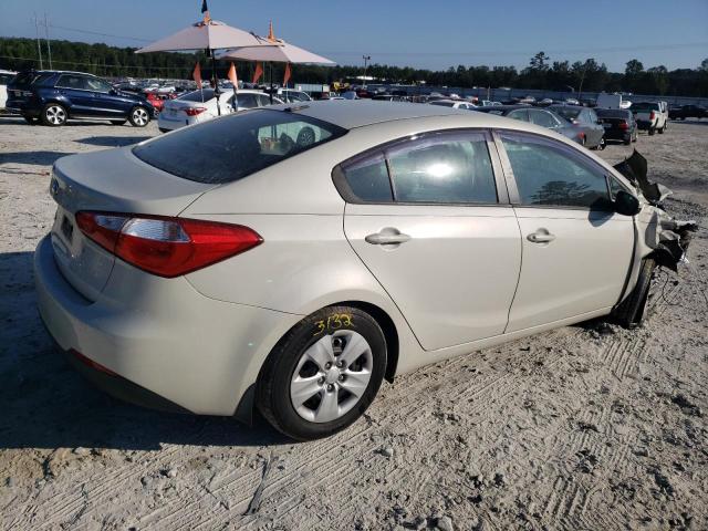 KNAFK4A61E5210113 - 2014 KIA FORTE LX BEIGE photo 3