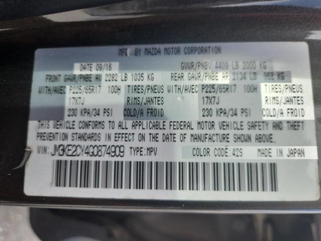 JM3KE2CY4G0874909 - 2016 MAZDA CX-5 TOURING BROWN photo 13