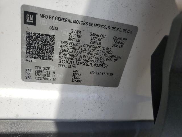 3GKALMEX6JL413557 - 2018 GMC TERRAIN SLE WHITE photo 13