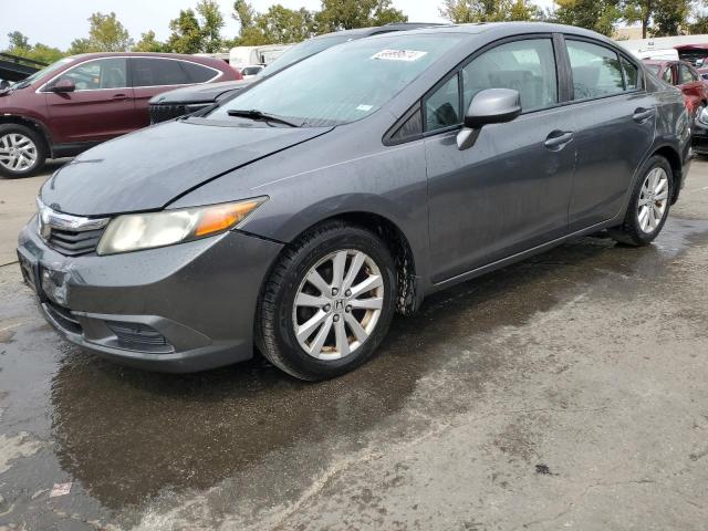 2HGFB2F97CH592584 - 2012 HONDA CIVIC EXL ნაცრისფერი ფოტო 1