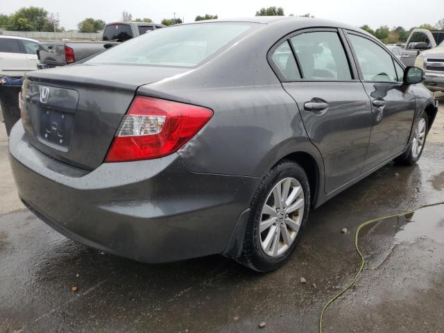 2HGFB2F97CH592584 - 2012 HONDA CIVIC EXL ნაცრისფერი ფოტო 3