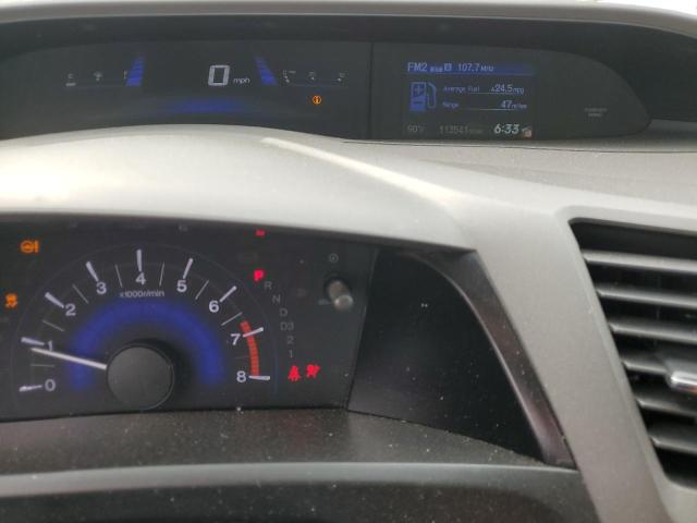 2HGFB2F97CH592584 - 2012 HONDA CIVIC EXL ნაცრისფერი ფოტო 9