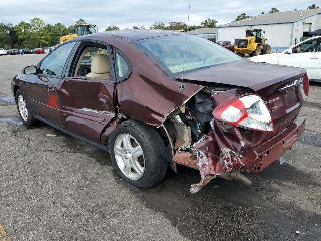 1FAFP56S21A245010 - 2001 FORD TAURUS SEL BURGUNDY photo 2