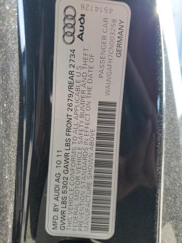 WAUVGAFH7CN003258 - 2012 AUDI S5 PRESTIGE BLACK photo 12