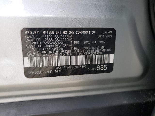 JA4J4TA83NZ013806 - 2022 MITSUBISHI OUTLANDER ES SILVER photo 13