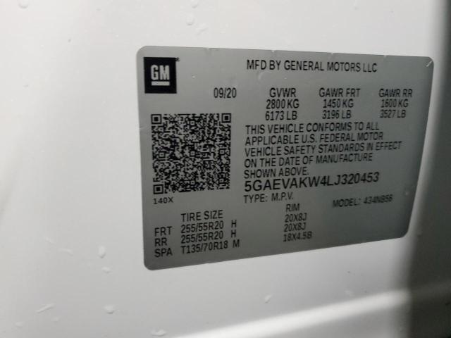 5GAEVAKW4LJ320453 - 2020 BUICK ENCLAVE ESSENCE Ağ foto 14