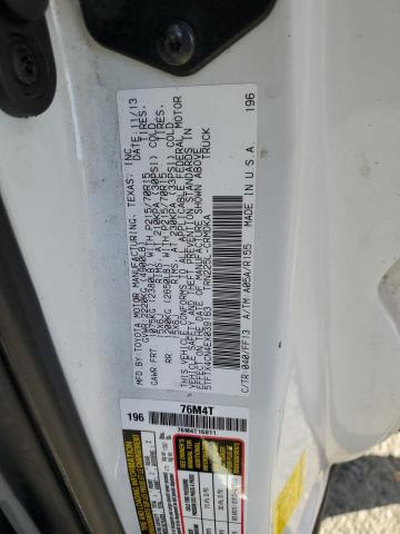 5TFTX4CN4EX039163 - 2014 TOYOTA TACOMA ACCESS CAB Ақ фото 12