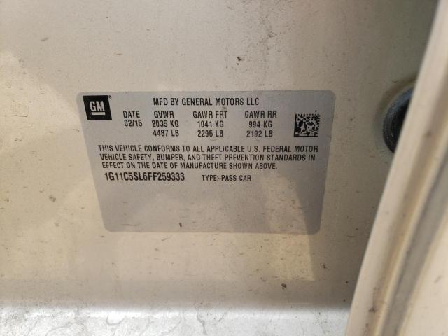 1G11C5SL6FF259333 - 2015 CHEVROLET MALIBU 1LT TAN photo 10