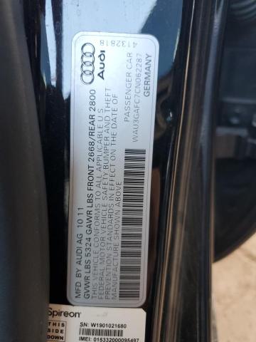 WAU3GAFC7CN062287 - 2012 AUDI A7 PRESTIGE 黑色 照片 12