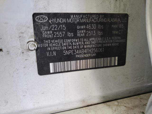 5NPE34AB4FH256061 - 2015 HYUNDAI SONATA SPORT WHITE photo 13