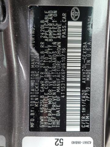 4T1S31AK6PU610716 - 2023 TOYOTA CAMRY SE NIGHT SHADE GRAY photo 12