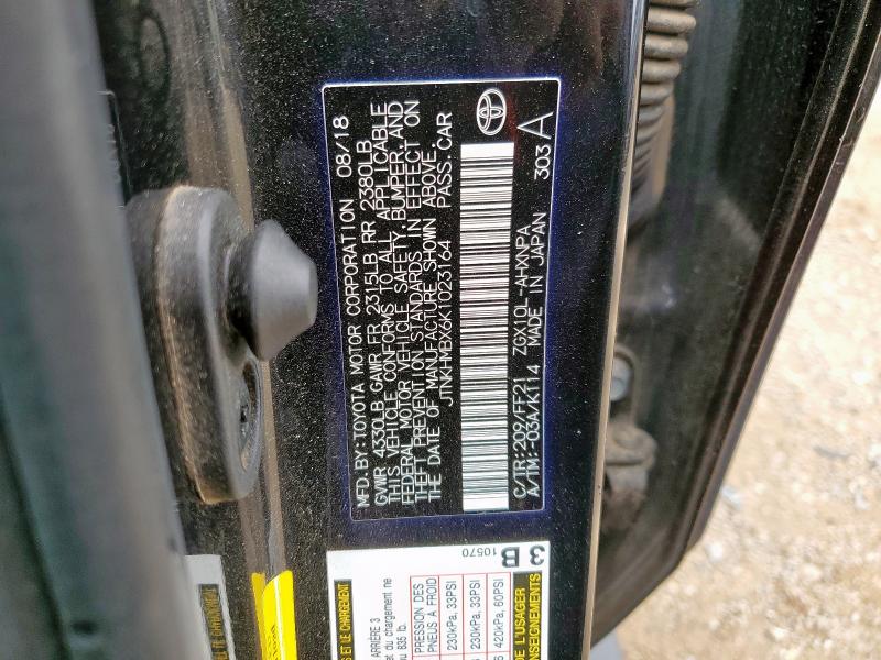 JTNKHMBX6K1023164 - 2019 TOYOTA C-HR XLE Qara foto 13