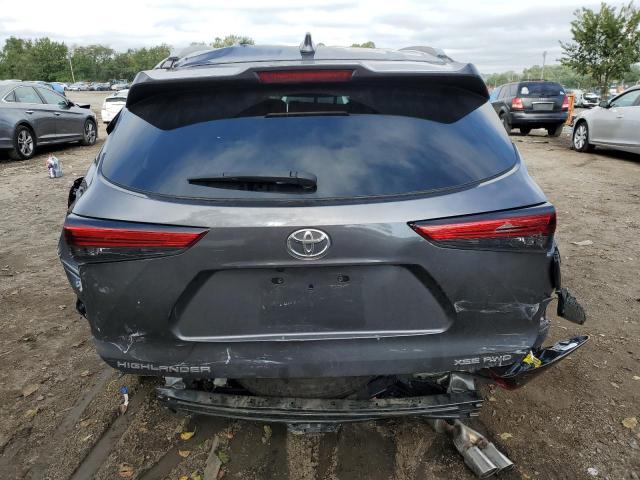 5TDLZRBH0MS080638 - 2021 TOYOTA HIGHLANDER XSE GRAY photo 6