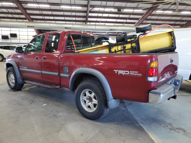 5TBBT4410YS015500 - 2000 TOYOTA TUNDRA ACCESS CAB ბურგუნდია ფოტო 2
