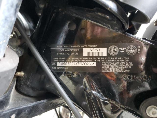 1HD1FC41X7Y699266 - 2007 HARLEY-DAVIDSON FLHTCUI BURGUNDY photo 10