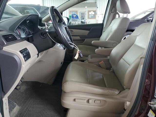 5FNRL5H62EB092256 - 2014 HONDA ODYSSEY EXL BURGUNDY photo 7