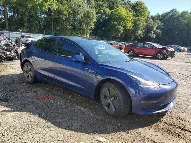 5YJ3E1EA8MF100697 - 2021 TESLA MODEL 3 BLUE photo 4
