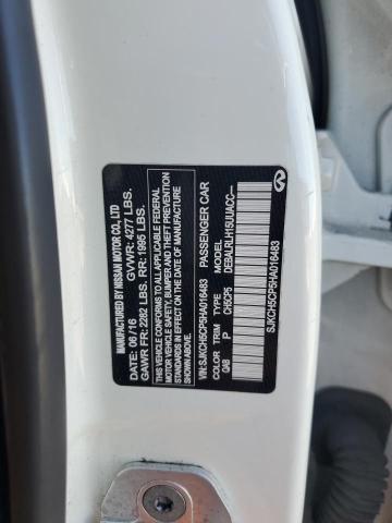 SJKCH5CP5HA016483 - 2017 INFINITI QX30 BASE Սպիտակ լուսանկար 12