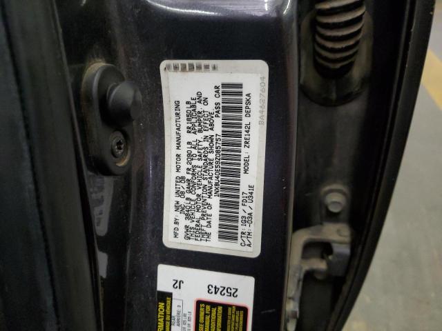 1NXBU40E59Z085757 - 2009 TOYOTA COROLLA BASE GRAY photo 12