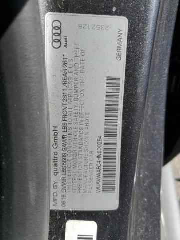 WUAWAAFC4HN900254 - 2017 AUDI RS7 PRESTIGE GRAY photo 13