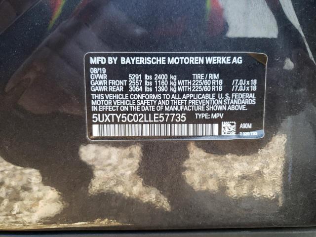 5UXTY5C02LLE57735 - 2020 BMW X3 XDRIVE30I BLACK photo 14