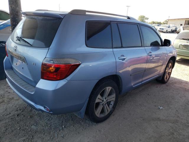 JTEDS43A582056874 - 2008 TOYOTA HIGHLANDER SPORT BLUE photo 3