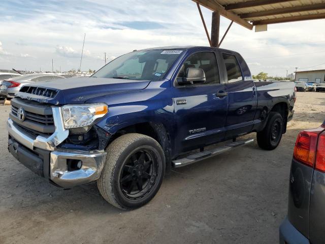 5TFUW5F17EX383110 - 2014 TOYOTA TUNDRA DOUBLE CAB SR/SR5 BLUE photo 1