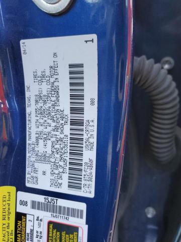 5TFUW5F17EX383110 - 2014 TOYOTA TUNDRA DOUBLE CAB SR/SR5 BLUE photo 12