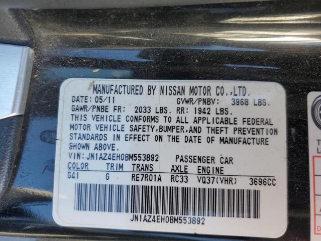 JN1AZ4EH0BM553892 - 2011 NISSAN 370Z BASE BLACK photo 13