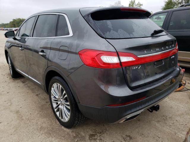 2LMPJ8LR8JBL11969 - 2018 LINCOLN MKX RESERVE Մոխրագույն լուսանկար 2